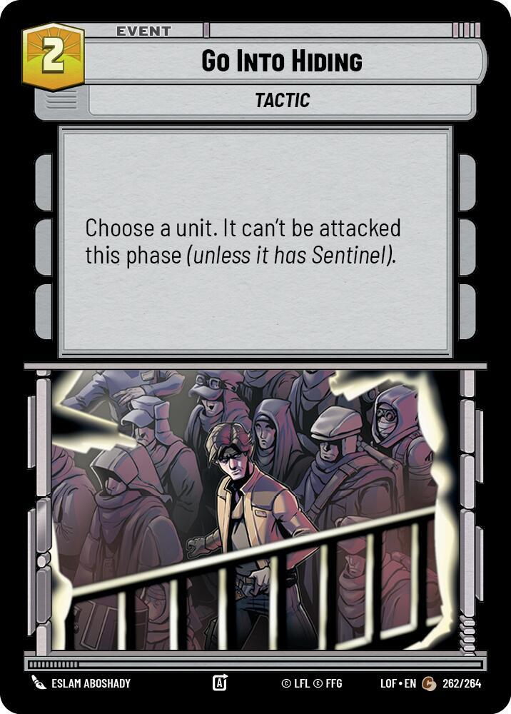 Go Into Hiding 262/264 Legends of the Force Star Wars card