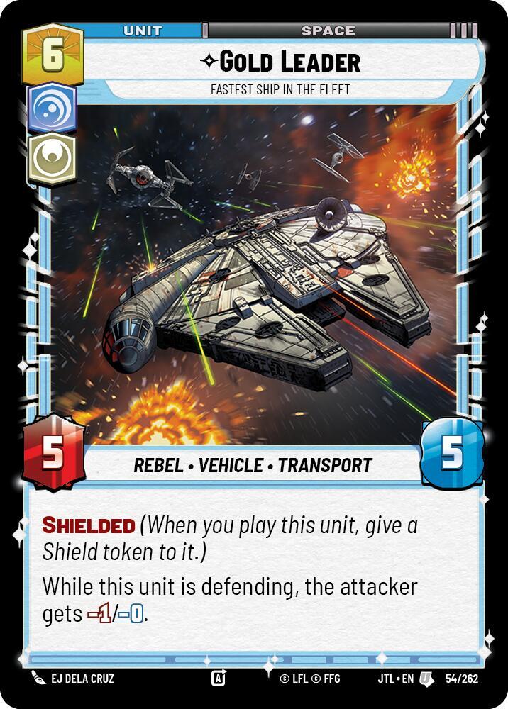 Gold Leader - Fastest Ship in the Fleet 054/262 Jump to Lightspeed Star Wars card