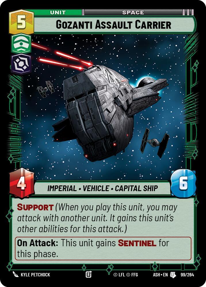 Gozanti Assault Carrier 99/264 Ashes of the Empire Star Wars card