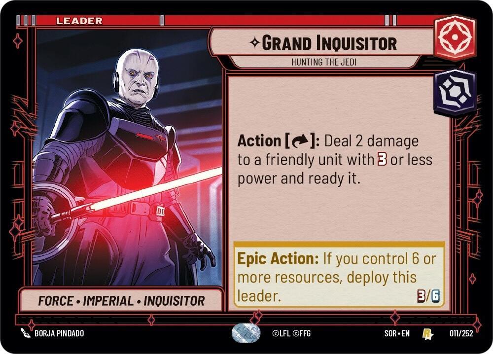 Grand Inquisitor - Hunting the Jedi 011/252 Spark of Rebellion Star Wars card