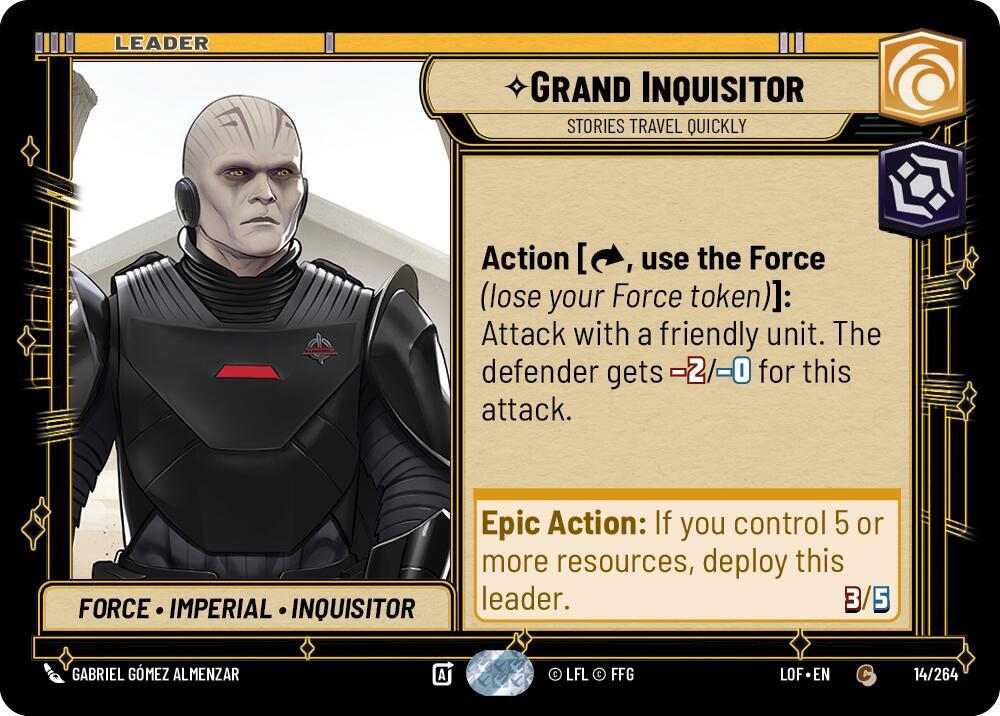 Grand Inquisitor - Stories Travel Quickly 014/264 Legends of the Force Star Wars card