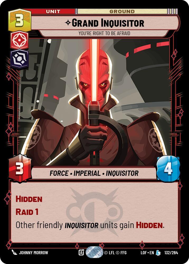 Grand Inquisitor - You're Right to Be Afraid 132/264 Legends of the Force Star Wars card