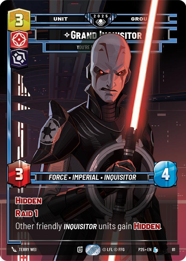 Grand Inquisitor - You're Right to Be Afraid 81 Organized Play Promos Star Wars card