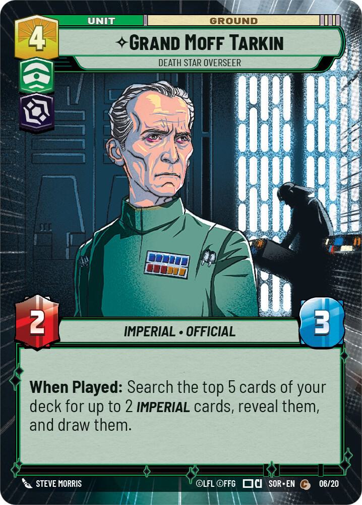 Grand Moff Tarkin - Death Star Overseer (Hyperspace) 45828 Spark of Rebellion: Weekly Play Promos Star Wars card