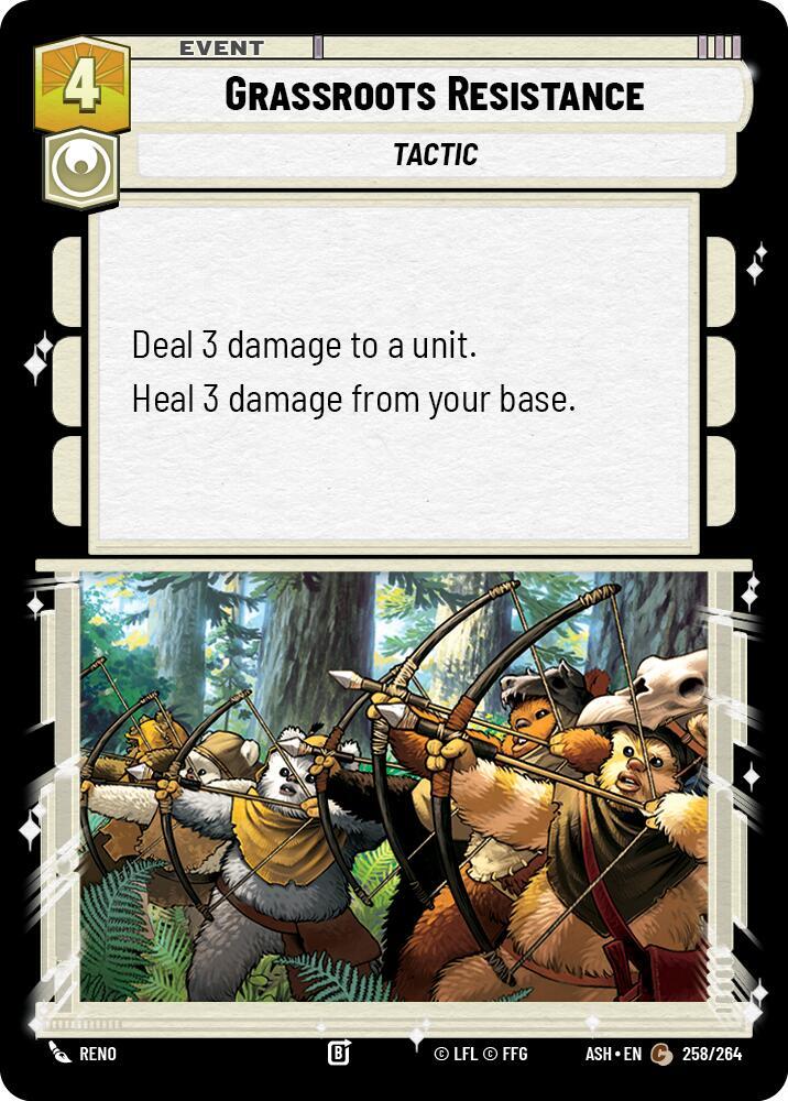 Grassroots Resistance 258/264 Ashes of the Empire Star Wars card