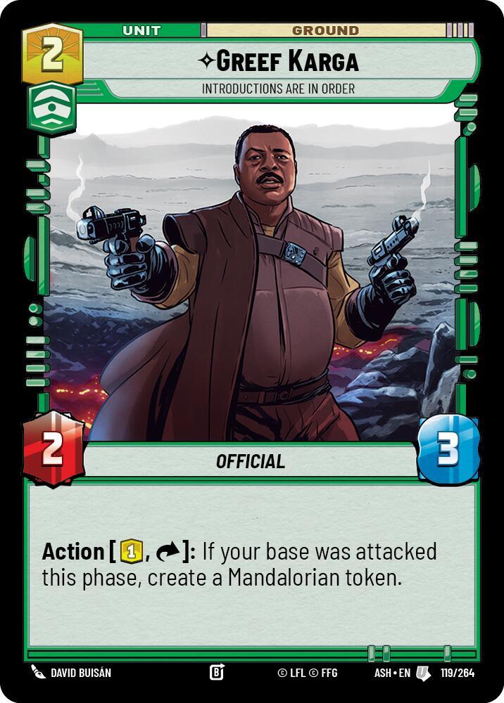 Greef Karga - Introductions are in Order 119/264 Ashes of the Empire Star Wars card