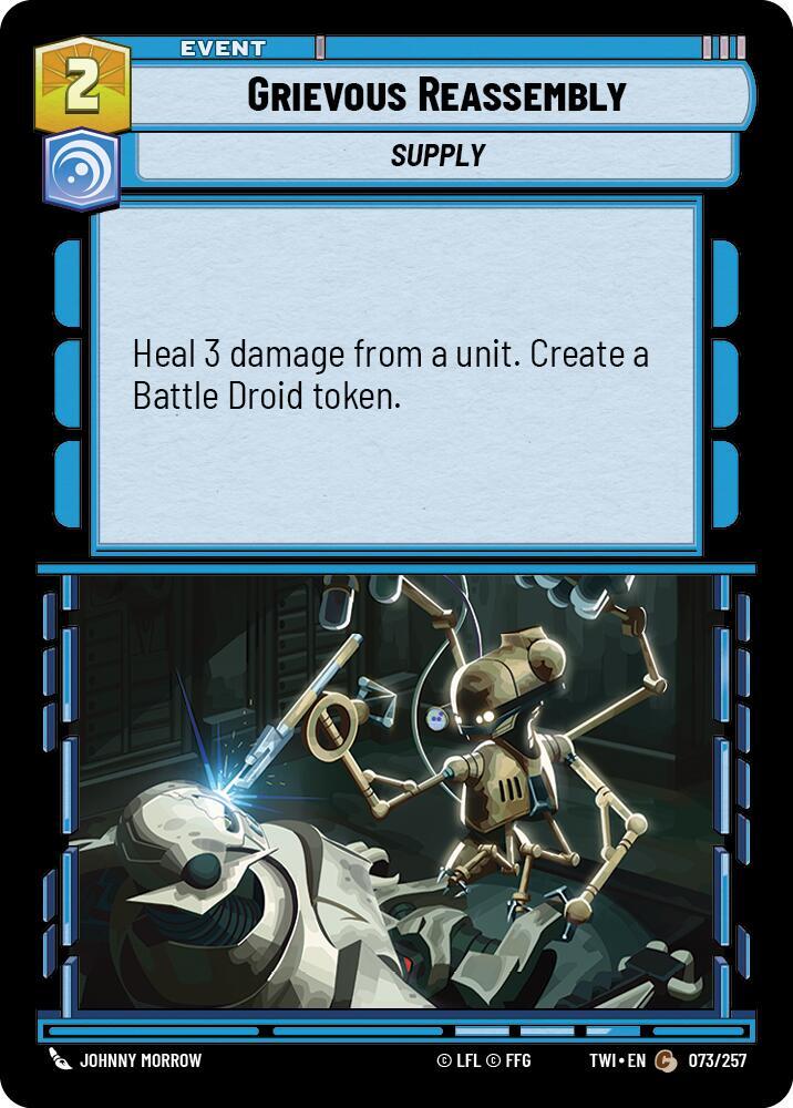 Grievous Reassembly 073/257 Twilight of the Republic Star Wars card