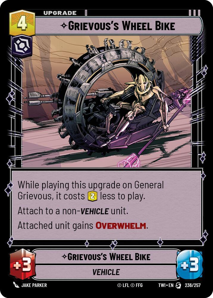 Grievous's Wheel Bike 236/257 Twilight of the Republic Star Wars card