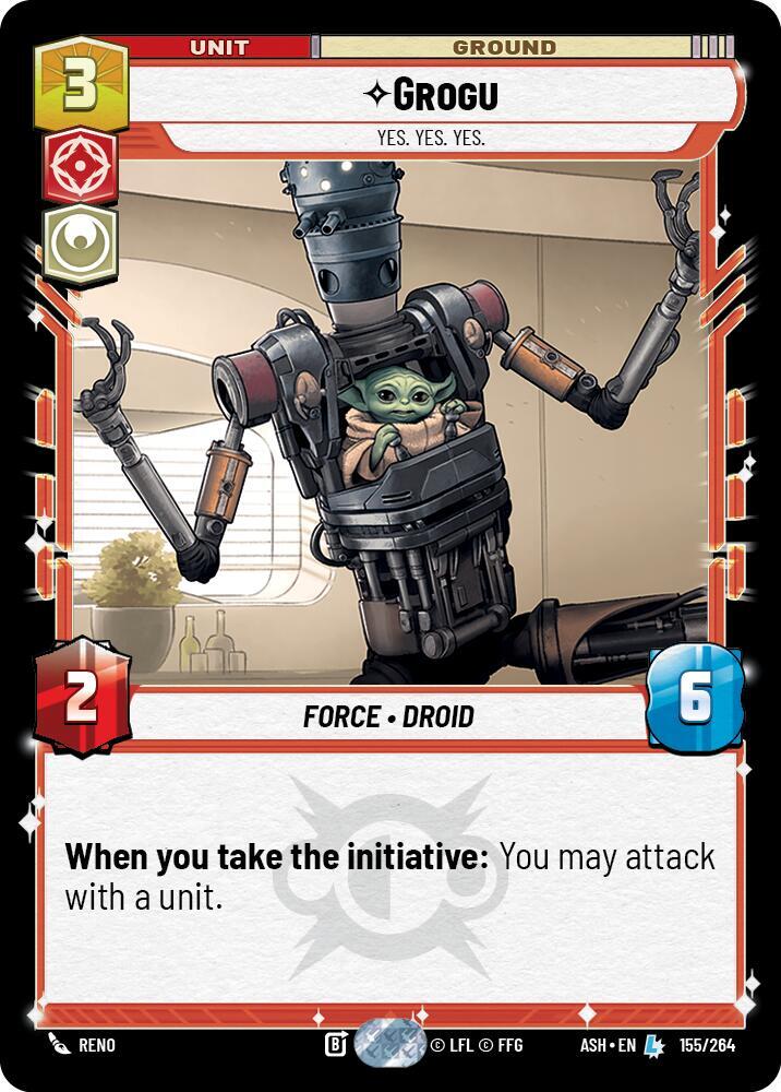 Grogu - Yes. Yes. Yes. 155/264 Ashes of the Empire Star Wars card