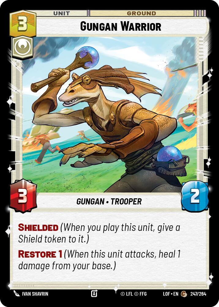 Gungan Warrior 247/264 Legends of the Force Star Wars card