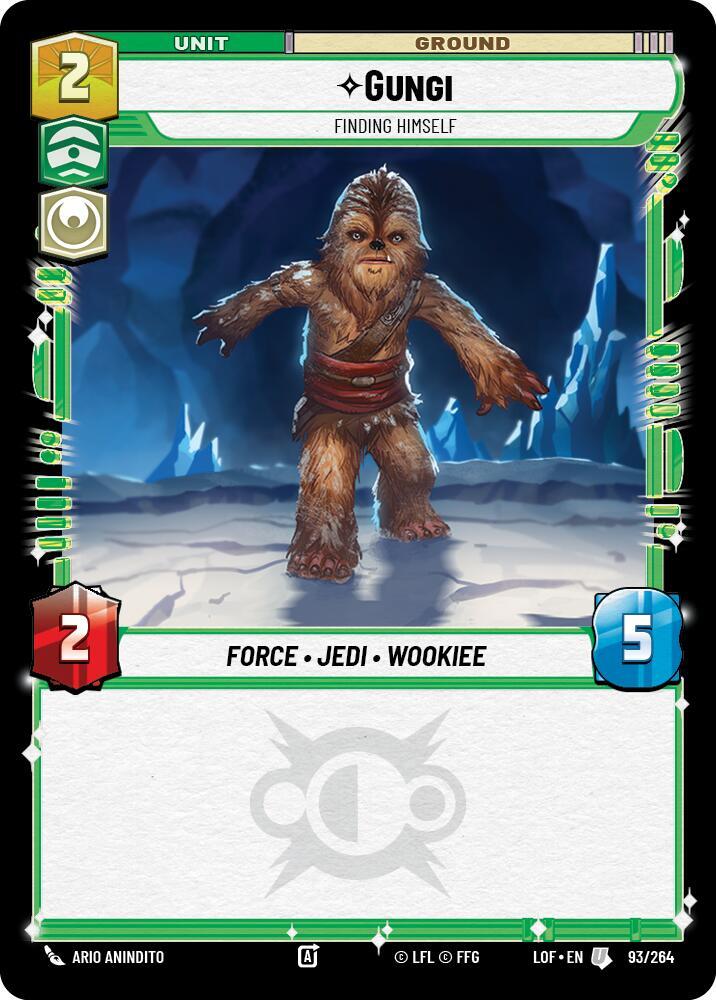 Gungi - Finding Himself 093/264 Legends of the Force Star Wars card