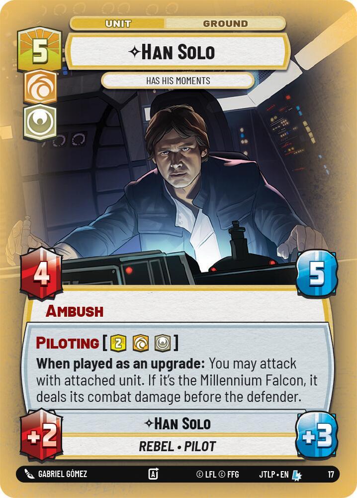 Han Solo - Has His Moments 17 Jump to Lightspeed - Weekly Play Promos Star Wars card
