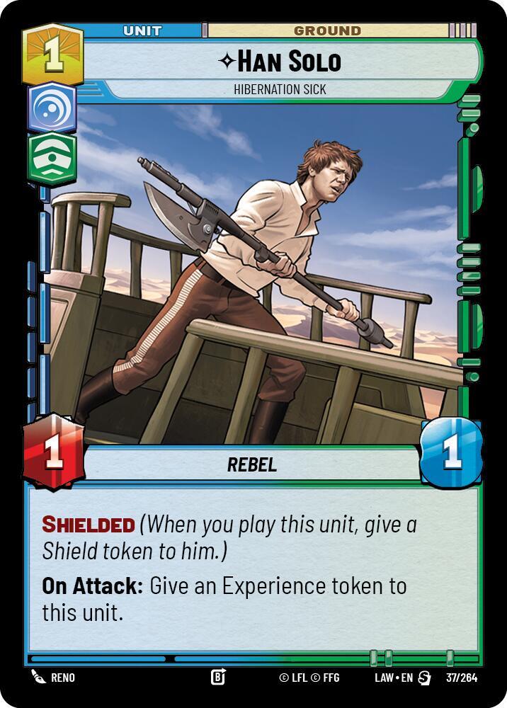 Han Solo - Hibernation Sick 37/264 A Lawless Time Star Wars card
