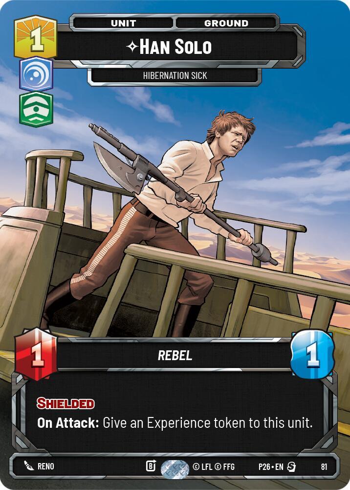 Han Solo - Hibernation Sick (81) 81 Sector and Regional Promos: Season 1 Star Wars card