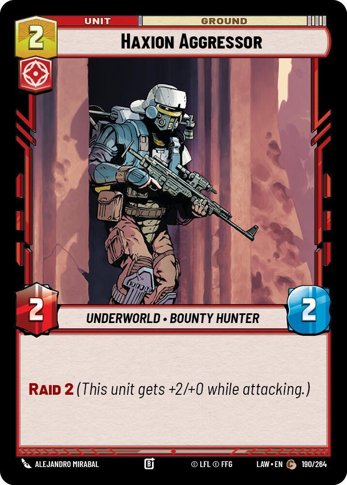Haxion Aggressor 190/264 A Lawless Time Star Wars card