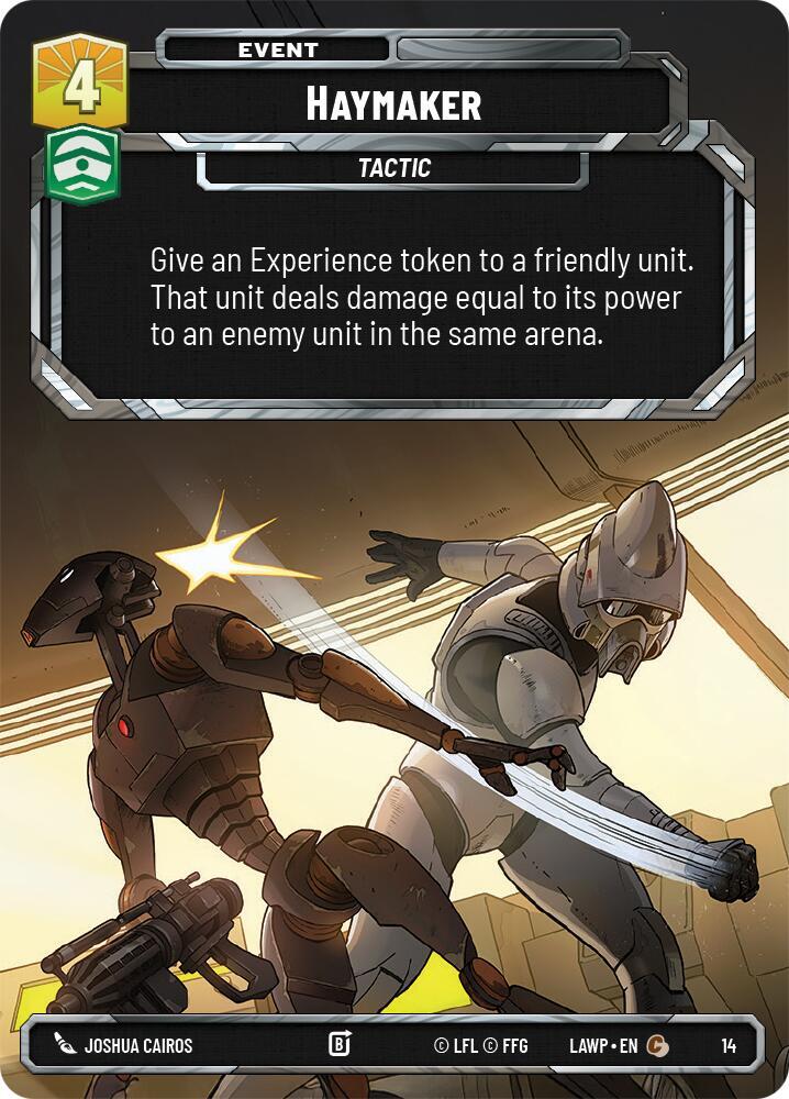 Haymaker 14 A Lawless Time: Weekly Play Promos Star Wars card