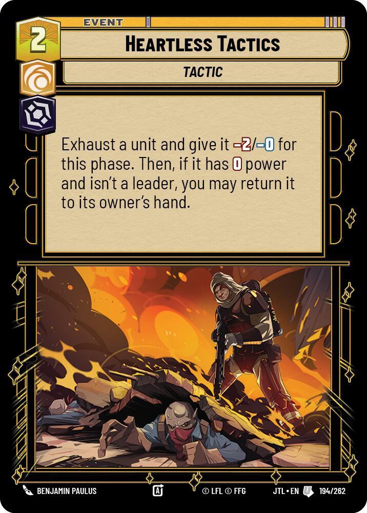 Heartless Tactics 194/262 Jump to Lightspeed Star Wars card