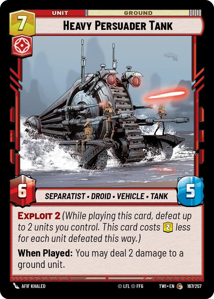 Heavy Persuader Tank 167/257 Twilight of the Republic Star Wars card