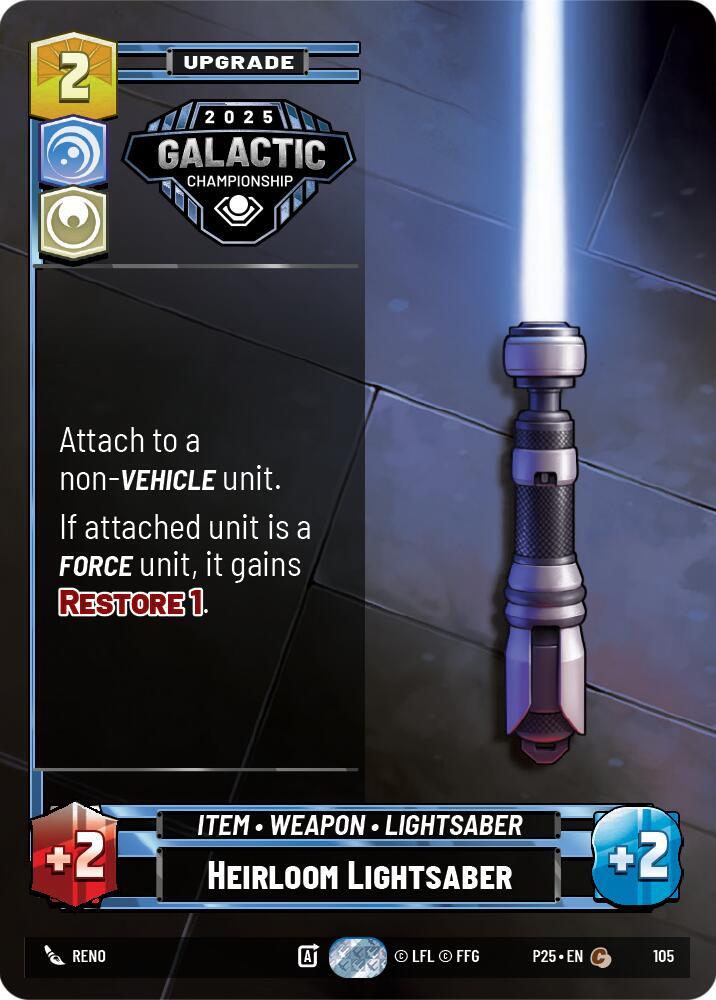 Heirloom Lightsaber 105 Organized Play Promos Star Wars card