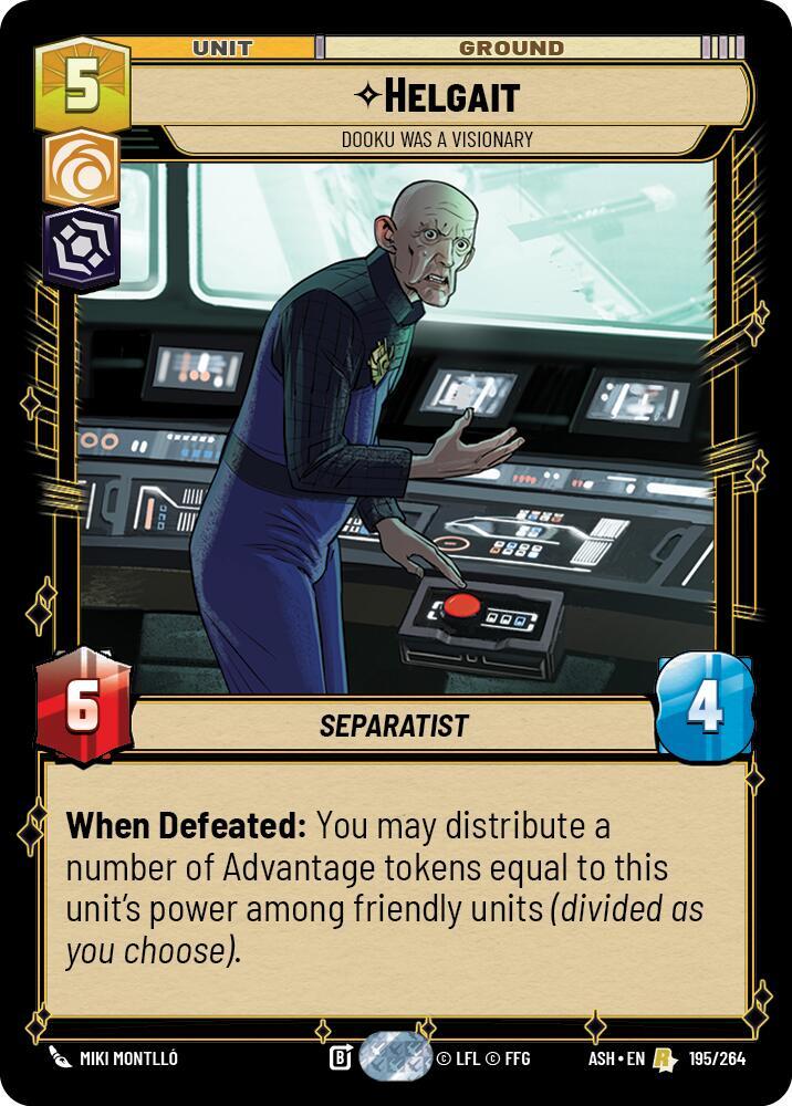 Helgait - Dooku Was a Visionary 195/264 Ashes of the Empire Star Wars card