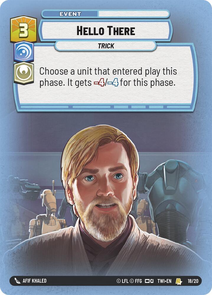 Hello There 18/20 Twilight of the Republic: Weekly Play Promos Star Wars card