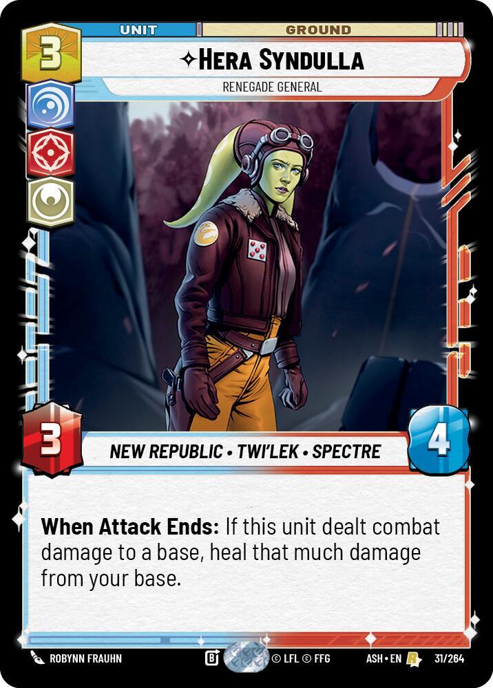 Hera Syndulla - Renegade General 31/264 Ashes of the Empire Star Wars card