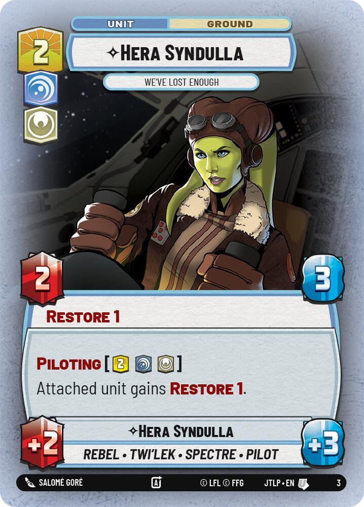 Hera Syndulla - We've Lost Enough 3 Jump to Lightspeed - Weekly Play Promos Star Wars card