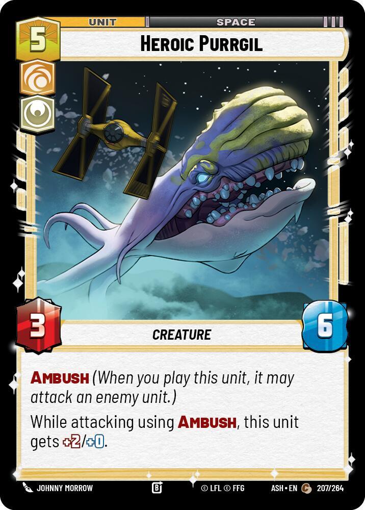 Heroic Purrgil 207/264 Ashes of the Empire Star Wars card