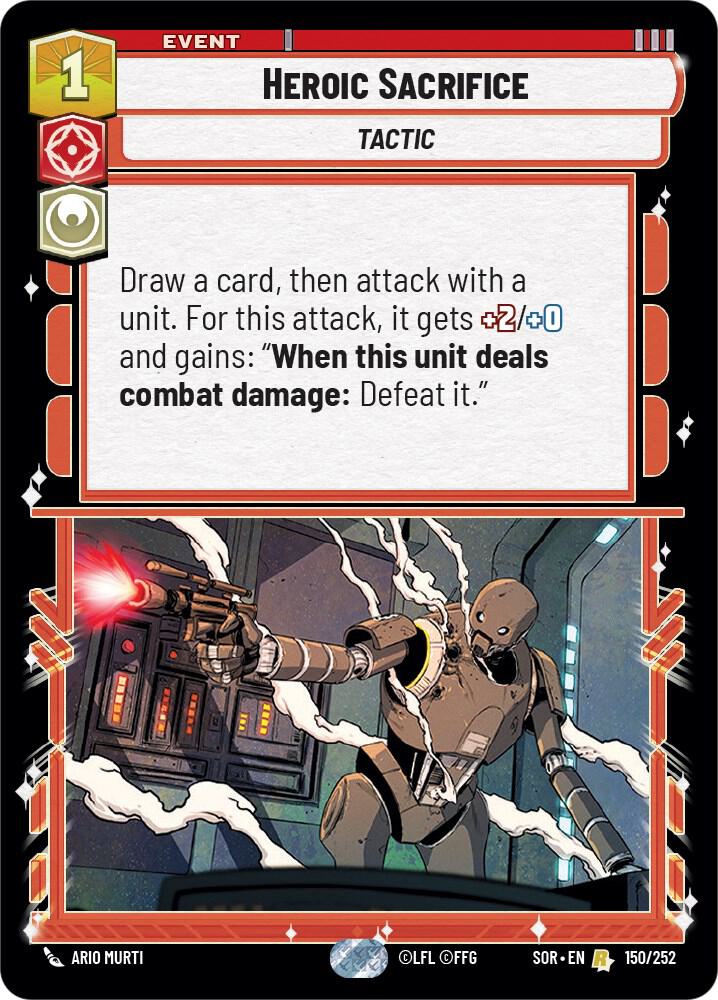 Heroic Sacrifice 150/252 Spark of Rebellion Star Wars card