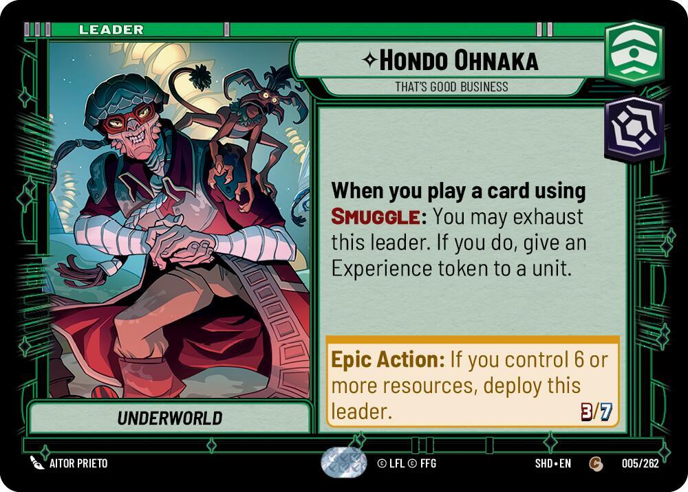 Hondo Ohnaka - That's Good Business 005/262 Shadows of the Galaxy Star Wars card