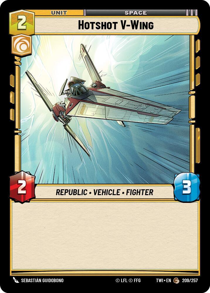 Hotshot V-Wing 209/257 Twilight of the Republic Star Wars card