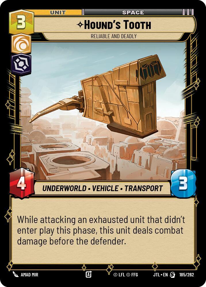 Hound's Tooth - Reliable and Deadly 185/262 Jump to Lightspeed Star Wars card