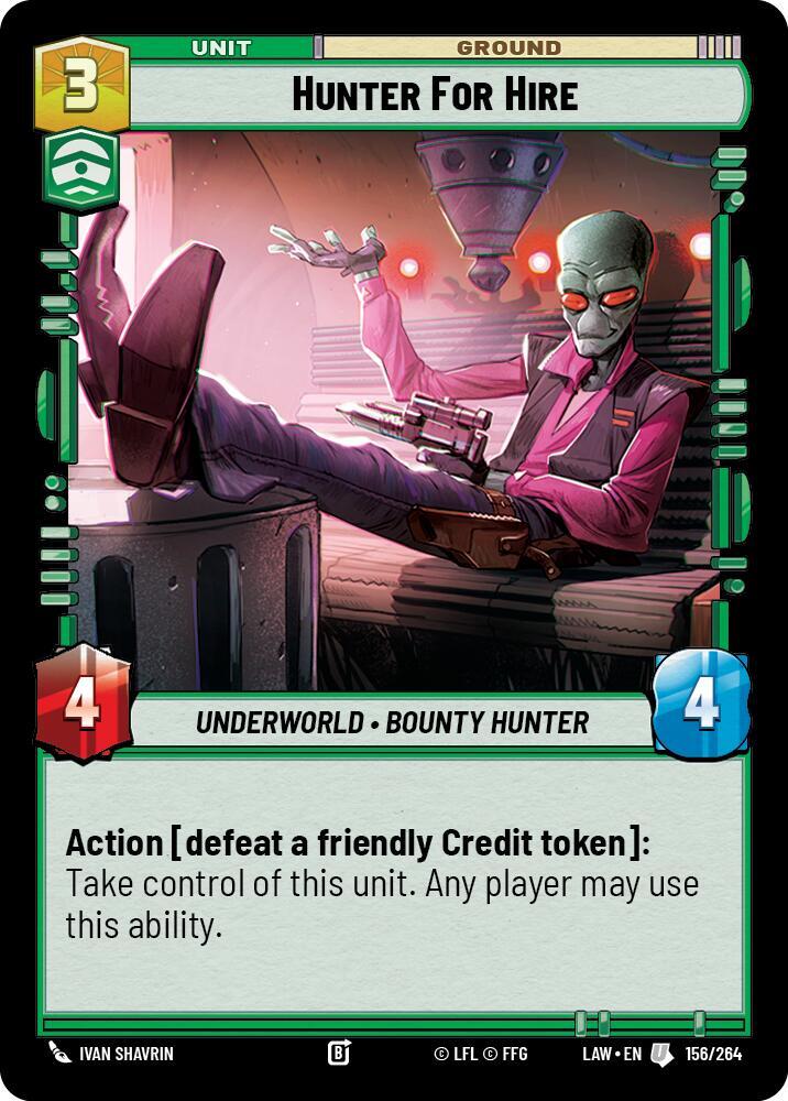 Hunter for Hire 156/264 A Lawless Time Star Wars card