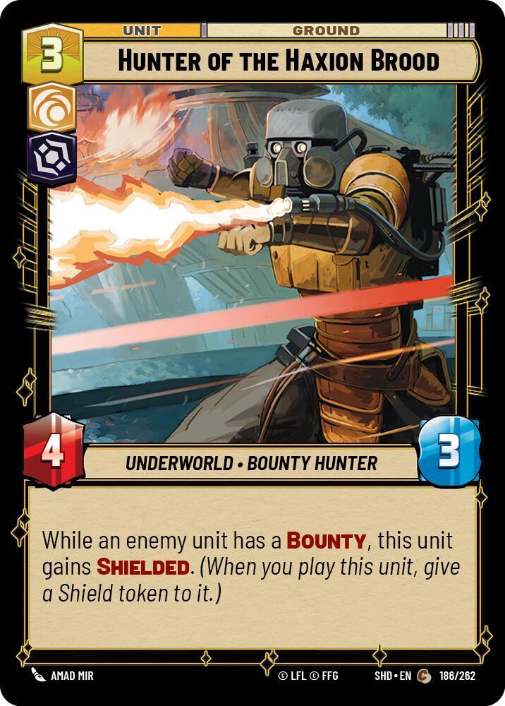 Hunter of the Haxion Brood 186/262 Shadows of the Galaxy Star Wars card