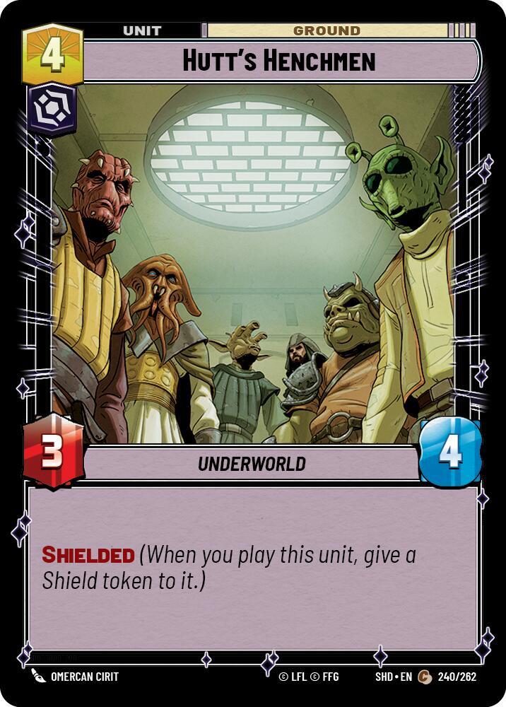 Hutt's Henchmen 240/262 Shadows of the Galaxy Star Wars card