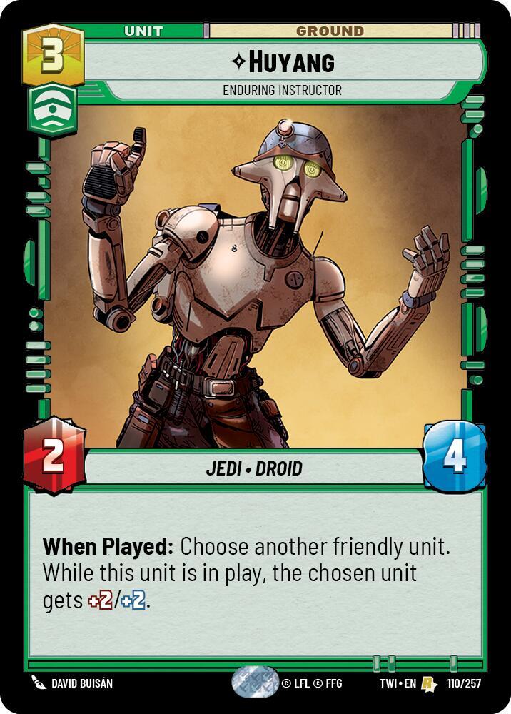 Huyang - Enduring Instructor 110/257 Twilight of the Republic Star Wars card