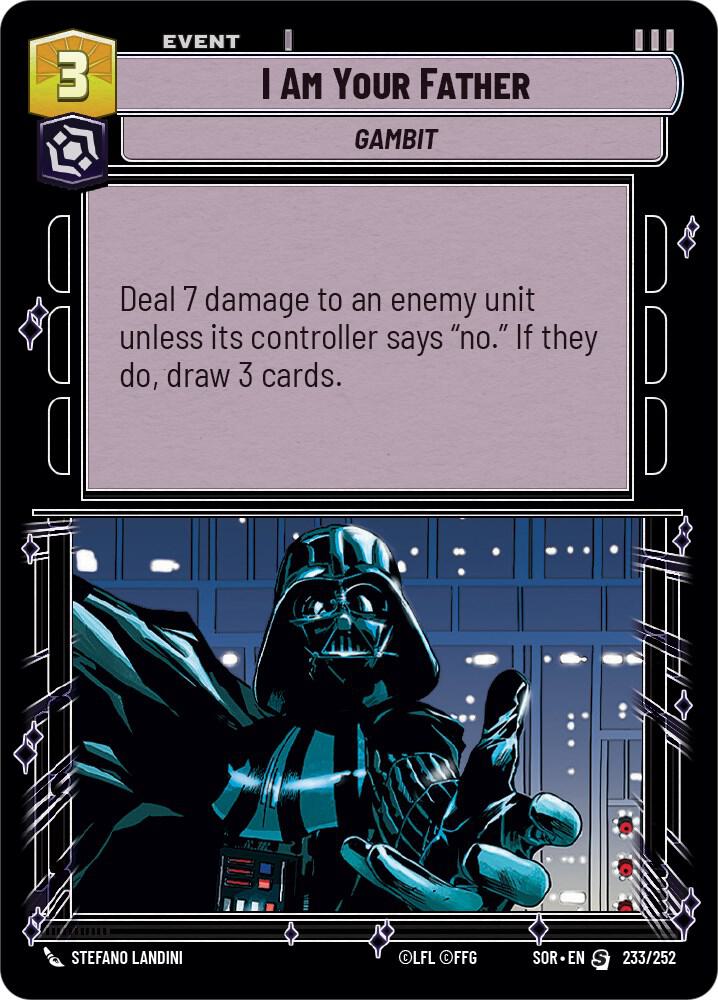 I Am Your Father 233/252 Spark of Rebellion Star Wars card