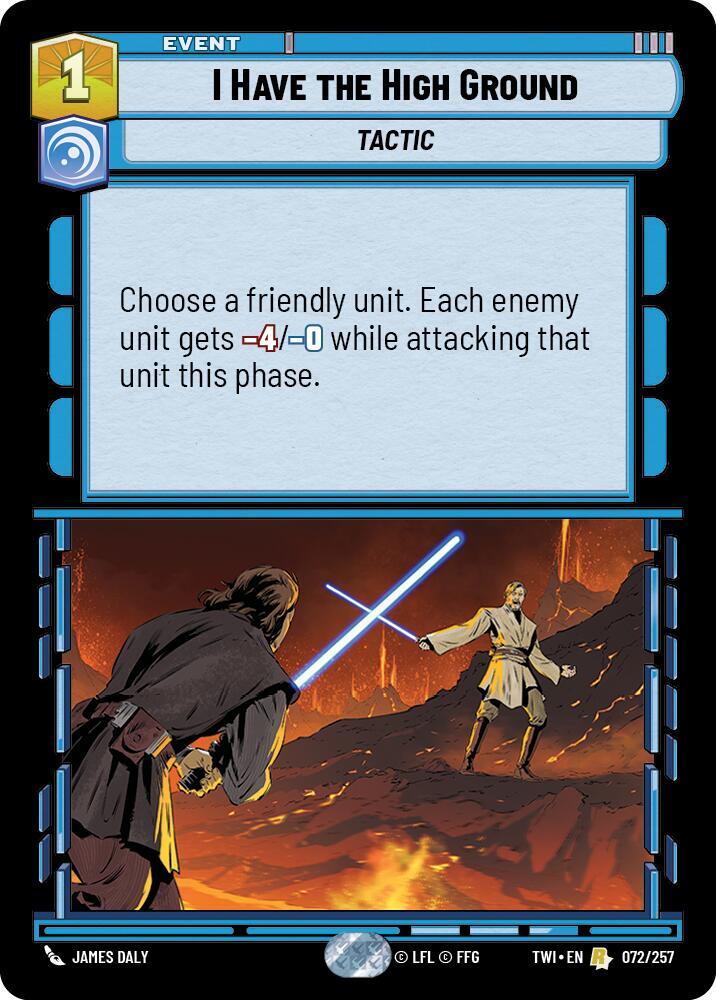 I Have The High Ground 072/257 Twilight of the Republic Star Wars card