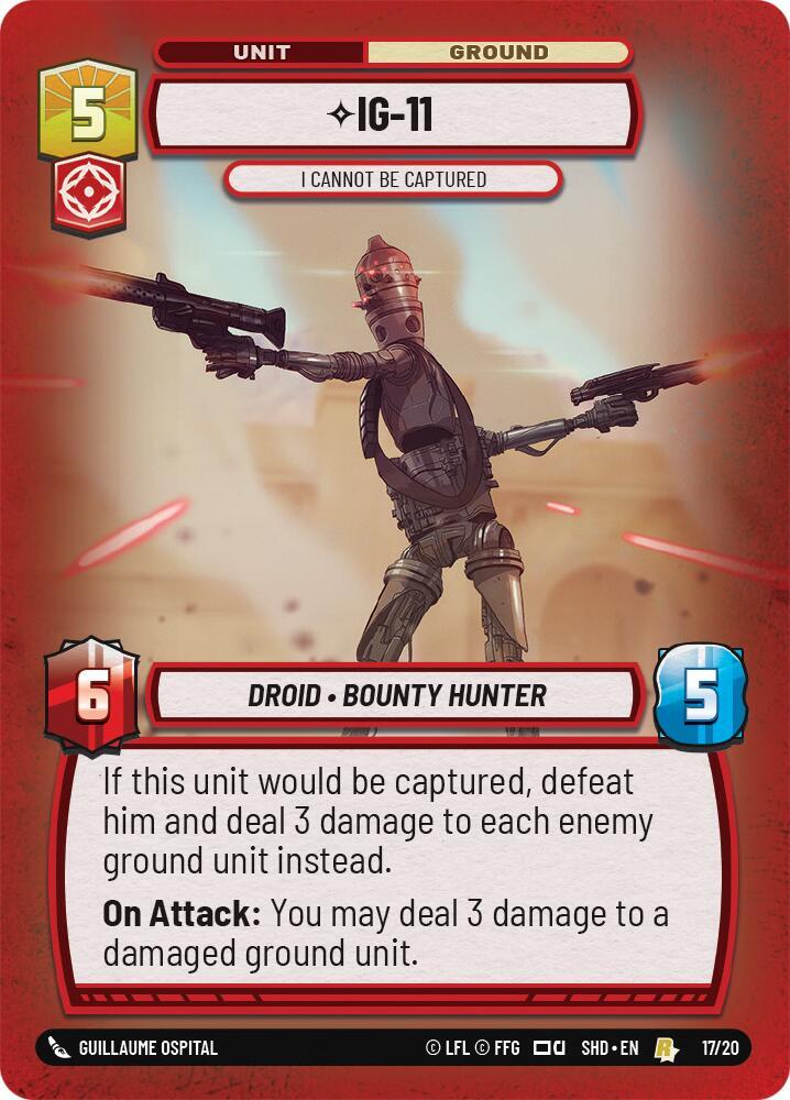 IG-11 - I Cannot Be Captured 17/20 Shadows of the Galaxy: Weekly Play Promos Star Wars card
