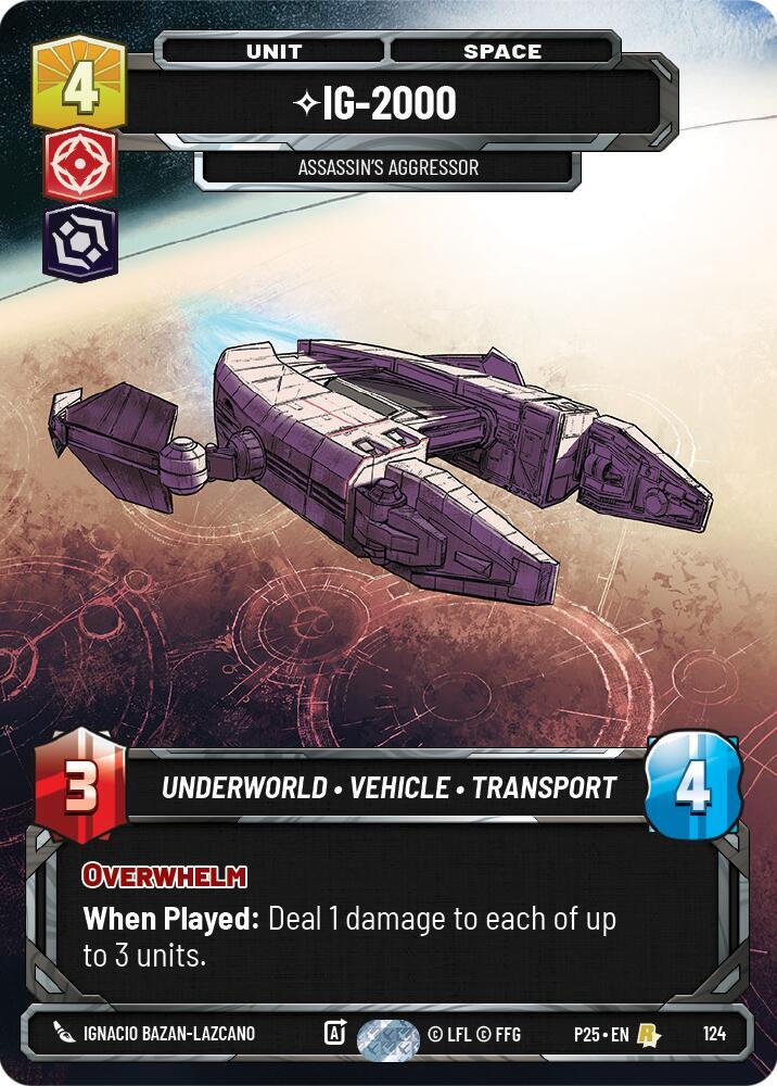 IG-2000 - Assassin's Aggressor 124 Sector and Regional Promos: Season 1 Star Wars card