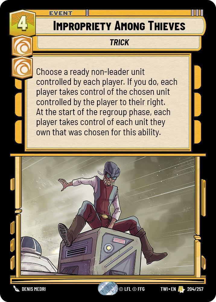 Impropriety Among Thieves 204/257 Twilight of the Republic Star Wars card