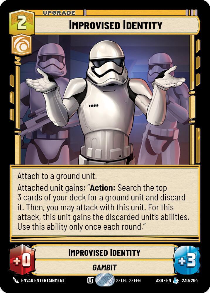 Improvised Identity 230/264 Ashes of the Empire Star Wars card