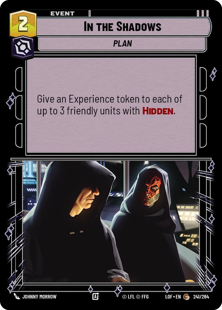 In the Shadows 241/264 Legends of the Force Star Wars card
