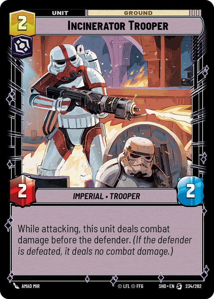 Incinerator Trooper 234/262 Shadows of the Galaxy Star Wars card