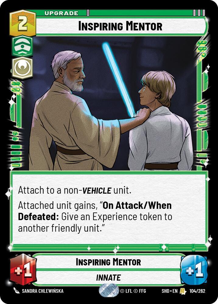 Inspiring Mentor 104/262 Shadows of the Galaxy Star Wars card