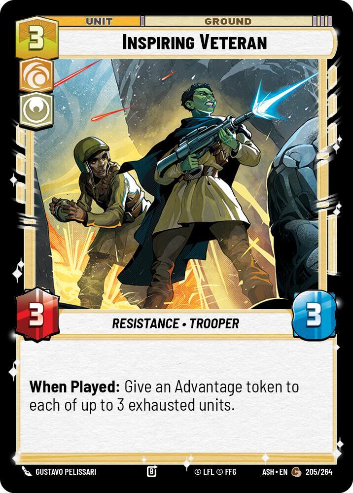 Inspiring Veteran 205/264 Ashes of the Empire Star Wars card