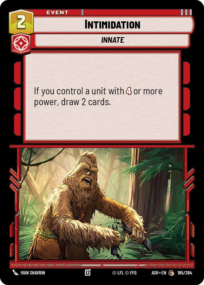 Intimidation 185/264 Ashes of the Empire Star Wars card