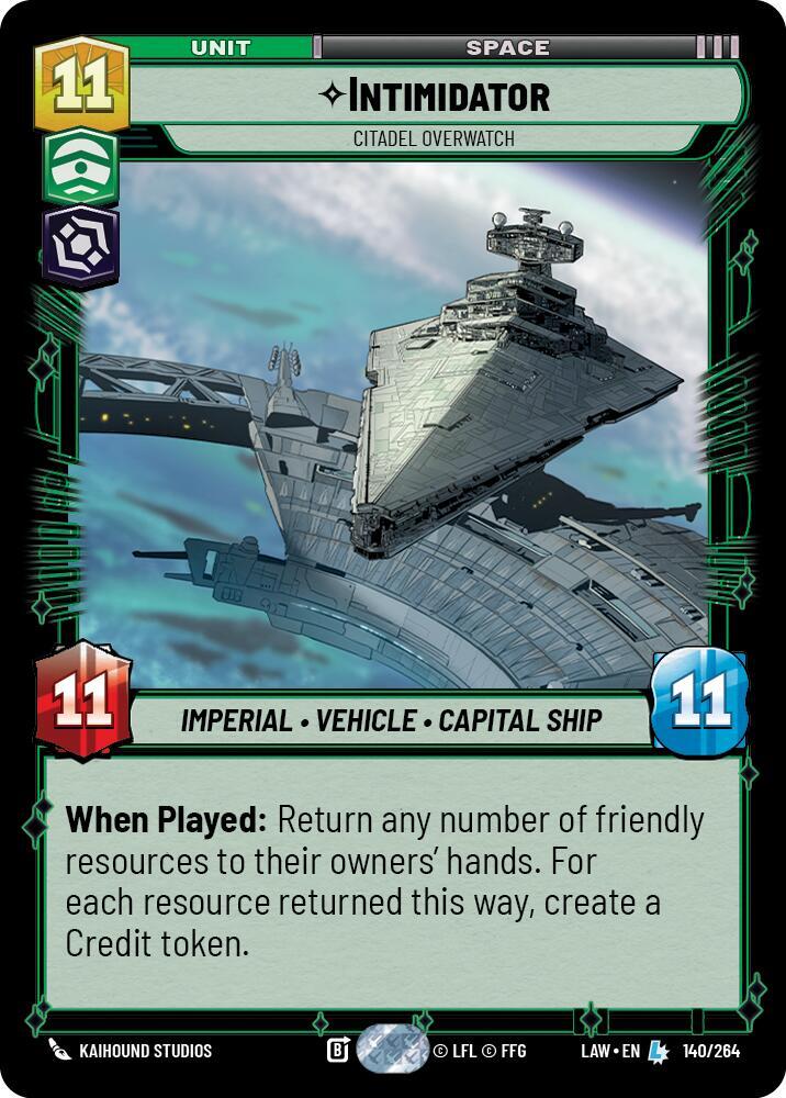 Intimidator - Citadel Overwatch 140/264 A Lawless Time Star Wars card