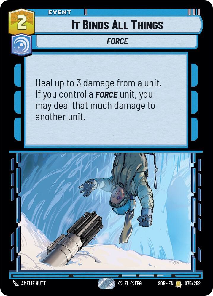 It Binds All Things 075/252 Spark of Rebellion Star Wars card