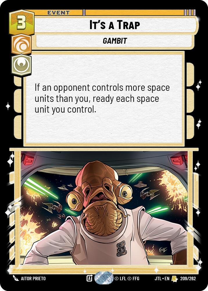 It's a Trap 209/262 Jump to Lightspeed Star Wars card
